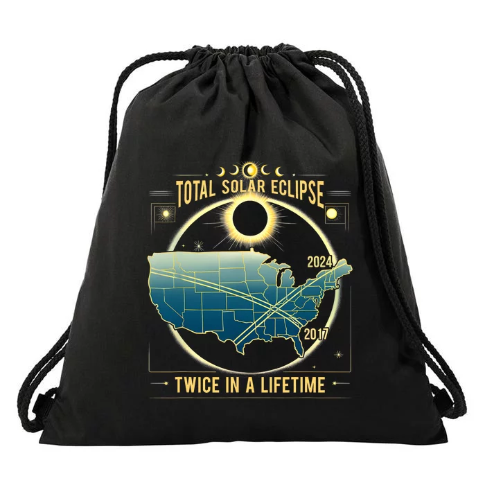 Total Solar Eclipse Twice In A Lifetime 2024 Gift Drawstring Bag