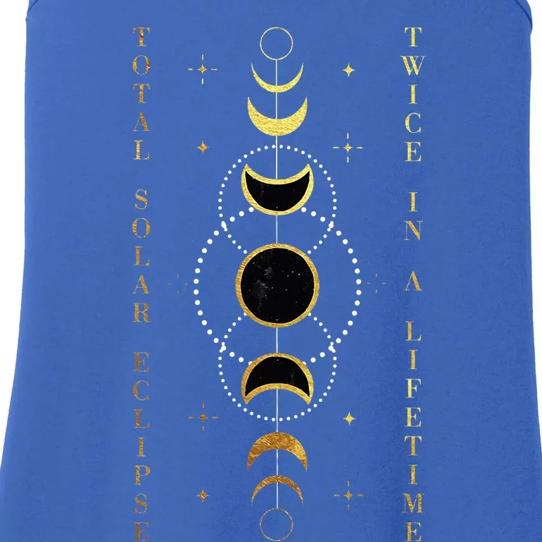 Total Solar Eclipse Twice In Lifetime April 08 2024 Ladies Essential Tank