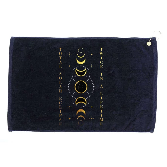 Total Solar Eclipse Twice In Lifetime April 08 2024 Grommeted Golf Towel