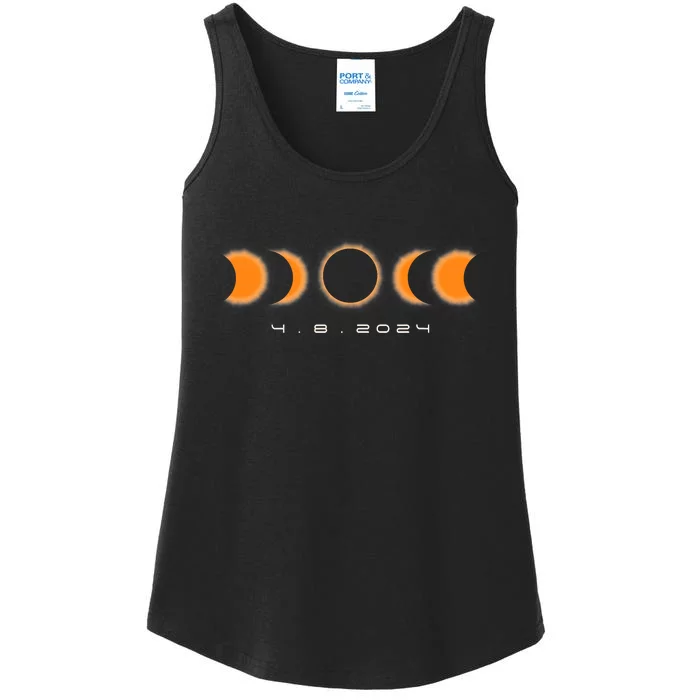 Total Solar Eclipse 2024 Solar Eclipse Lovers Ladies Essential Tank