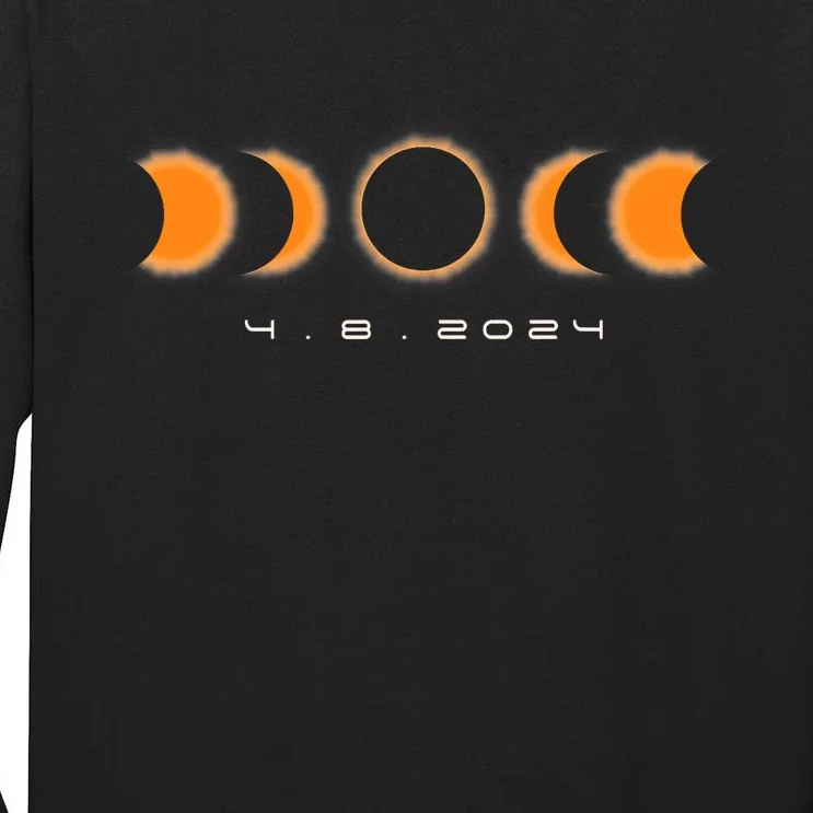 Total Solar Eclipse 2024 Solar Eclipse Lovers Tall Long Sleeve T-Shirt