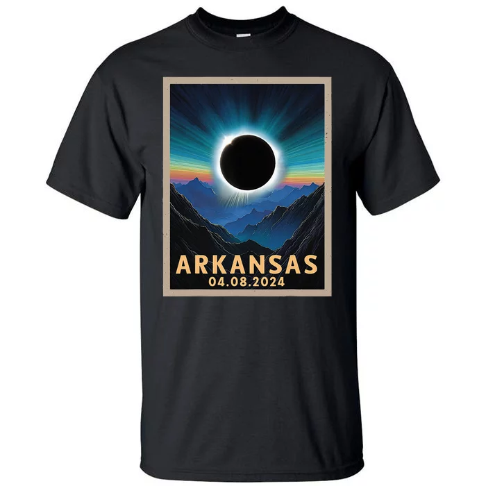 Total Solar Eclipse 2024 Arkansas Tall T-Shirt