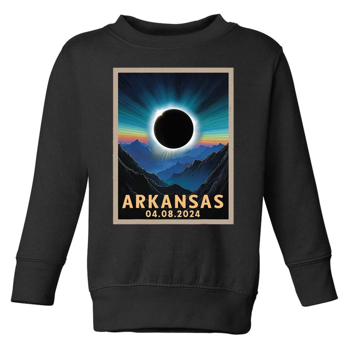 Total Solar Eclipse 2024 Arkansas Toddler Sweatshirt