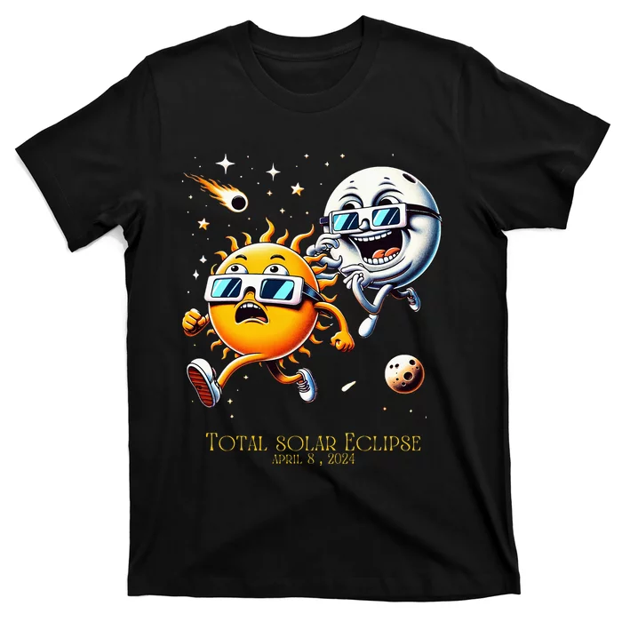 Total solar Eclipse 842024 Sun Flees Moon Eclipse Chase T-Shirt