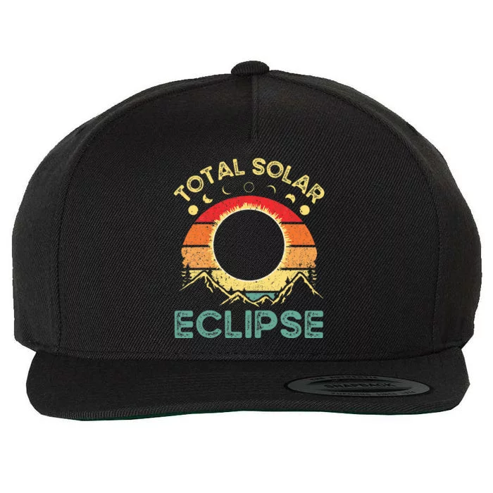 Total Solar Eclipse 4.08.24 Wool Snapback Cap