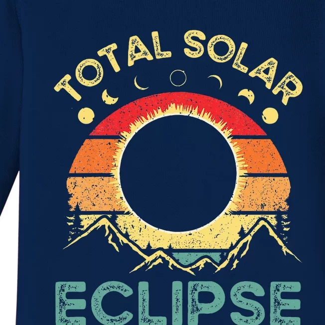 Total Solar Eclipse 4.08.24 Baby Long Sleeve Bodysuit