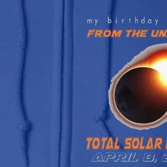 Total Solar Eclipse Apr 8 2024 Birthday Full Zip Hoodie