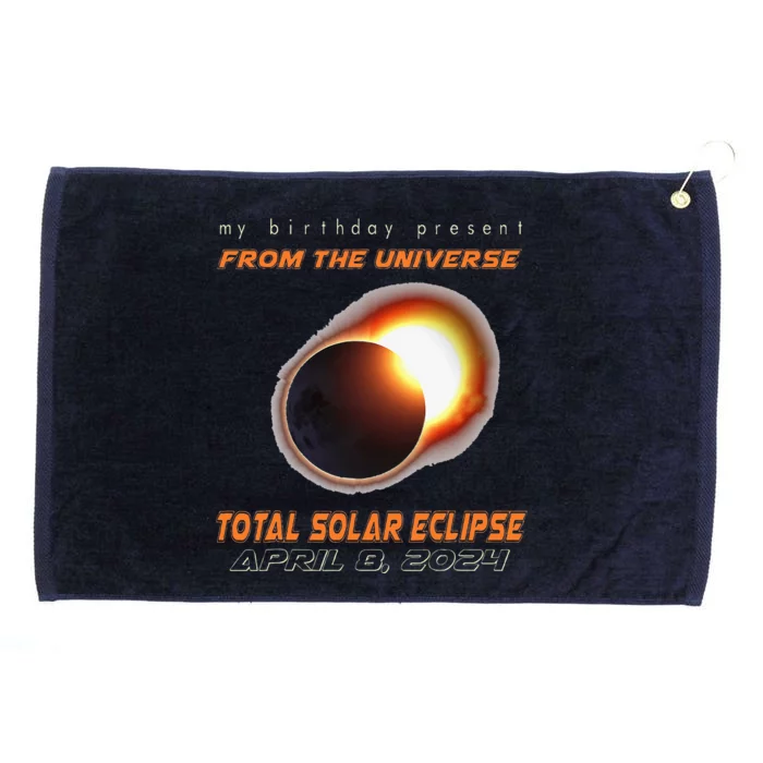 Total Solar Eclipse Apr 8 2024 Birthday Grommeted Golf Towel