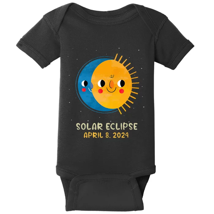 Total Solar Eclipse 2024 Cute Solar Eclipse Baby Bodysuit