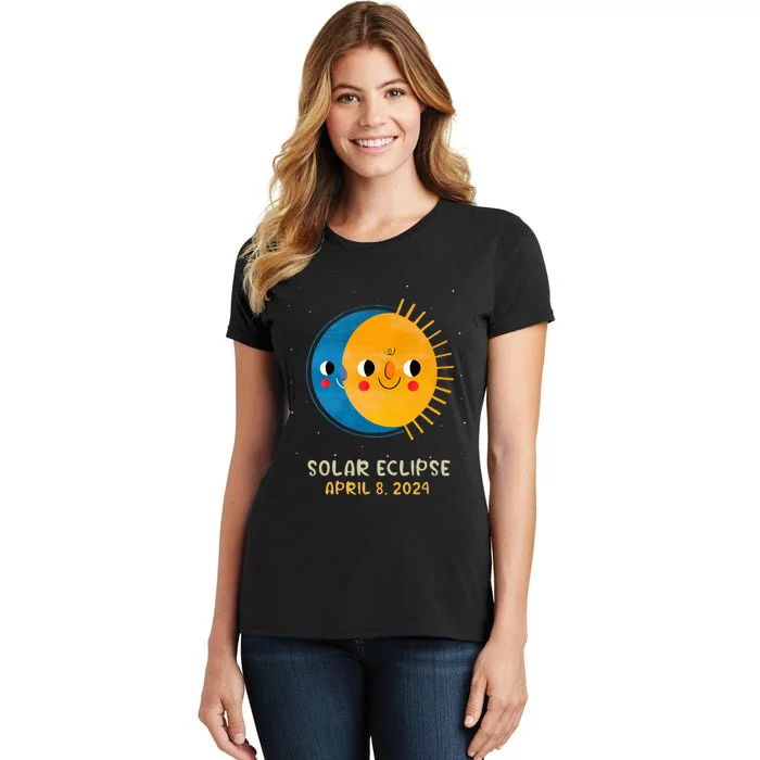 Total Solar Eclipse 2024 Cute Solar Eclipse Women's T-Shirt