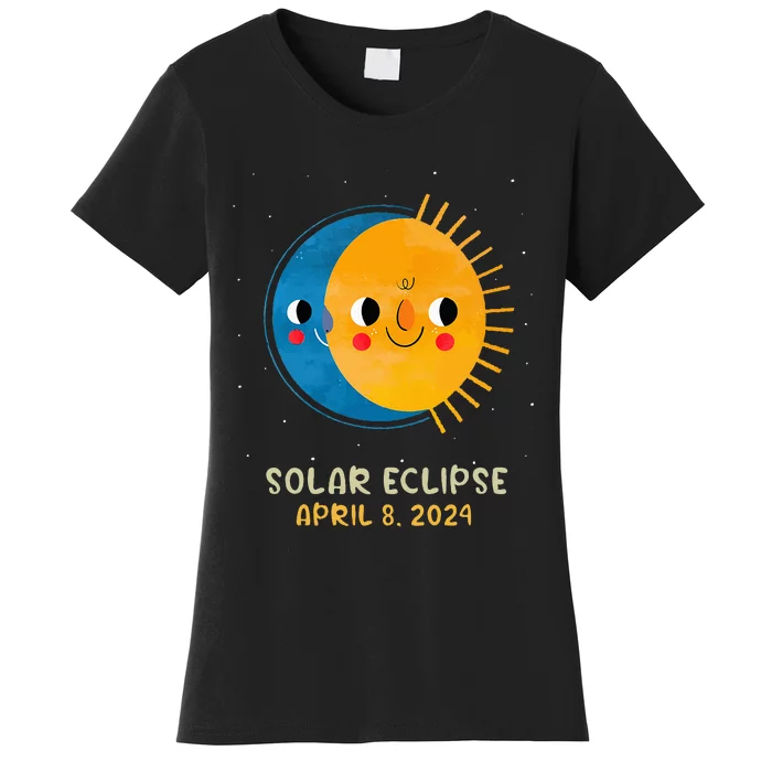 Total Solar Eclipse 2024 Cute Solar Eclipse Women's T-Shirt