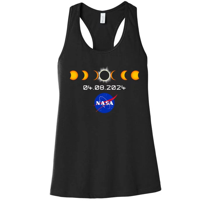 Total Solar Eclipse 2024 Totality Astronomy Women's Racerback Tank