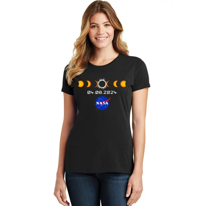 Total Solar Eclipse 2024 Totality Astronomy Women's T-Shirt