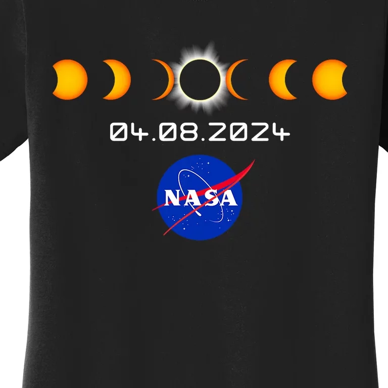 Total Solar Eclipse 2024 Totality Astronomy Women's T-Shirt