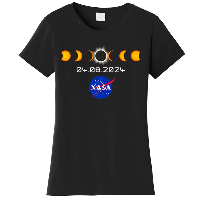 Total Solar Eclipse 2024 Totality Astronomy Women's T-Shirt