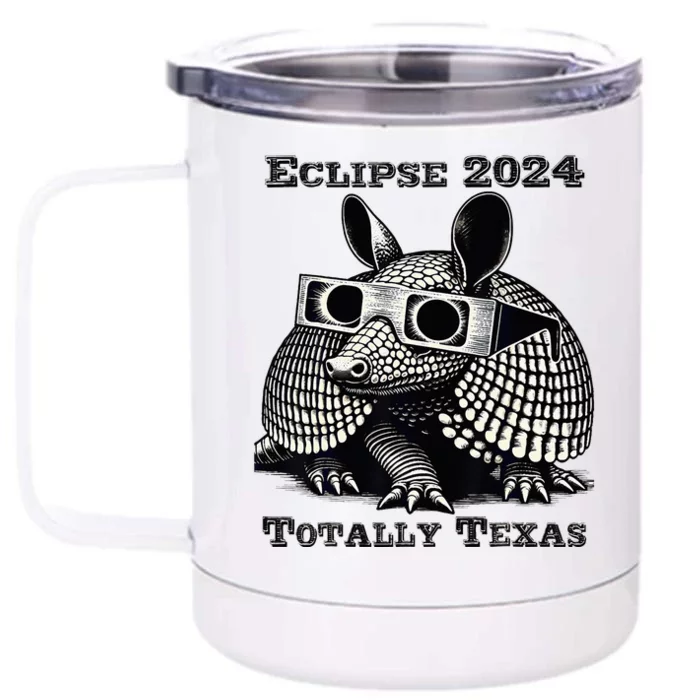 Total Solar Eclipse 2024 Totally Texas Front & Back 12oz Stainless Steel Tumbler Cup