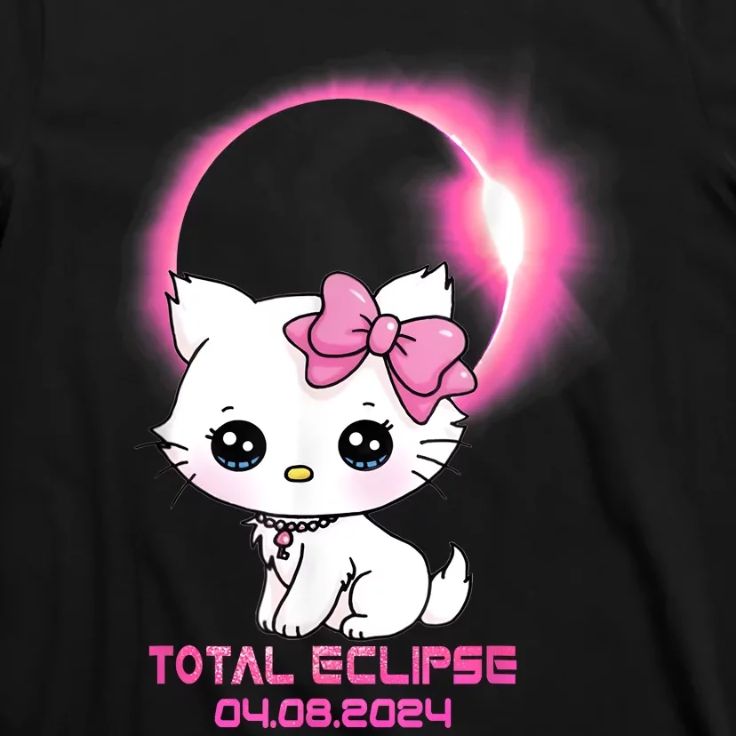 Total Solar Eclipse April 8 2024 Cat Boy Girl Funny T-Shirt