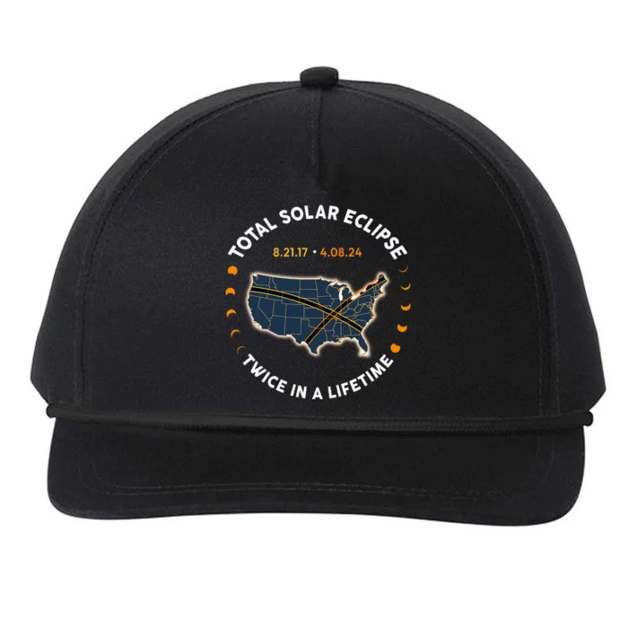 Total Solar Eclipse 2024 Twice In A Lifetime Snapback Five-Panel Rope Hat