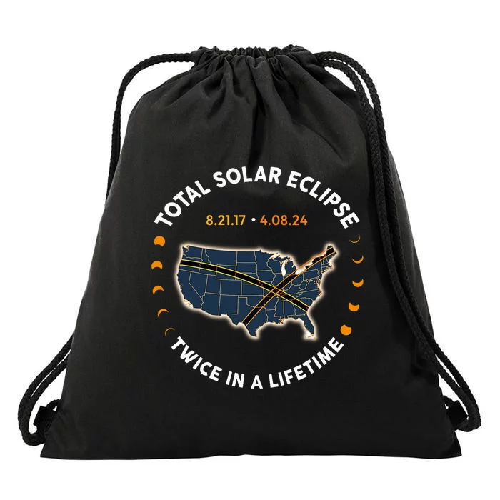 Total Solar Eclipse 2024 Twice In A Lifetime Drawstring Bag