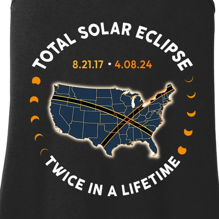 Total Solar Eclipse 2024 Twice In A Lifetime Ladies Essential Tank