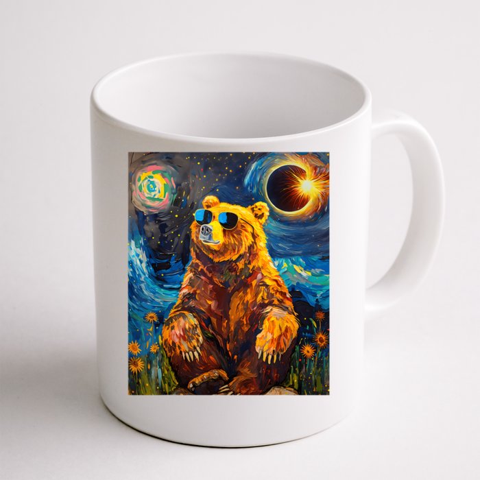 Total Solar Eclipse Grizzly Bear Front & Back Coffee Mug