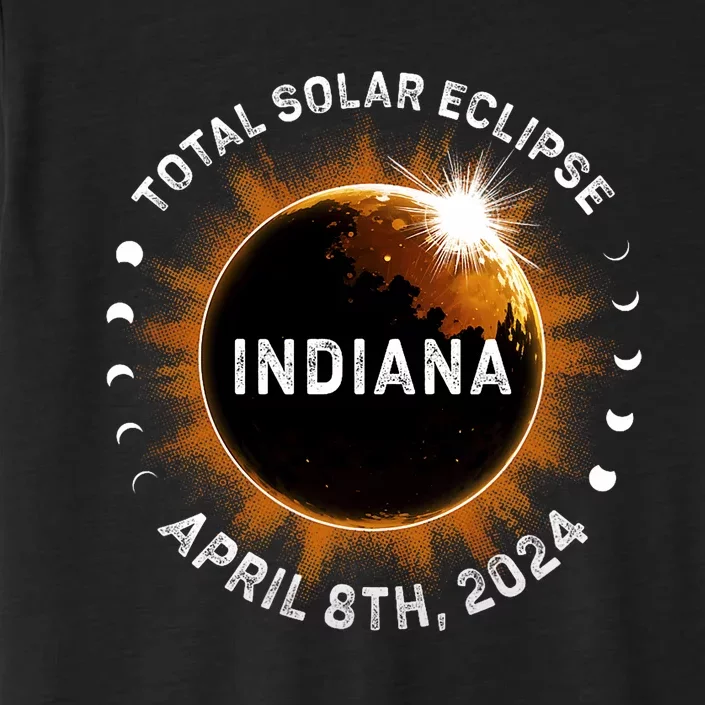 Total Solar Eclipse Path Of Totality April 8th 2024 Indiana ChromaSoft Performance T-Shirt