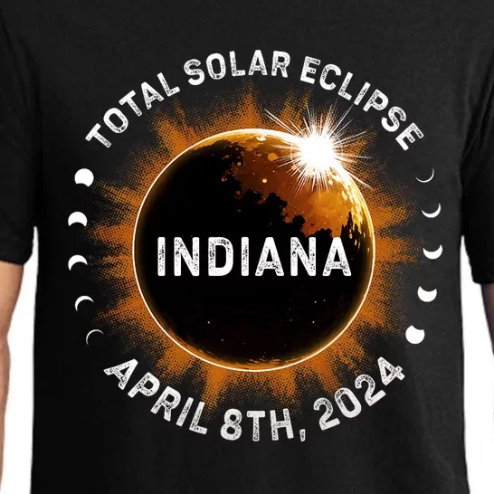 Total Solar Eclipse Path Of Totality April 8th 2024 Indiana Pajama Set