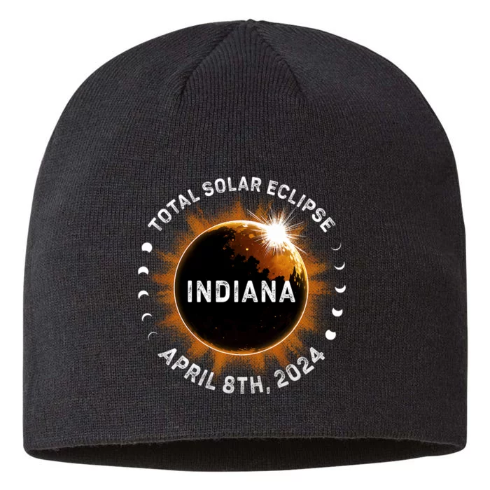 Total Solar Eclipse Path Of Totality April 8th 2024 Indiana 8 1/2in Sustainable Knit Beanie