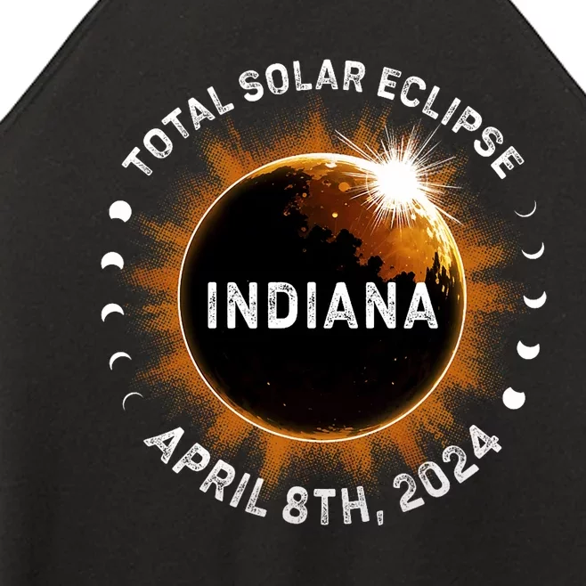 Total Solar Eclipse Path Of Totality April 8th 2024 Indiana Women’s Perfect Tri Rocker Tank