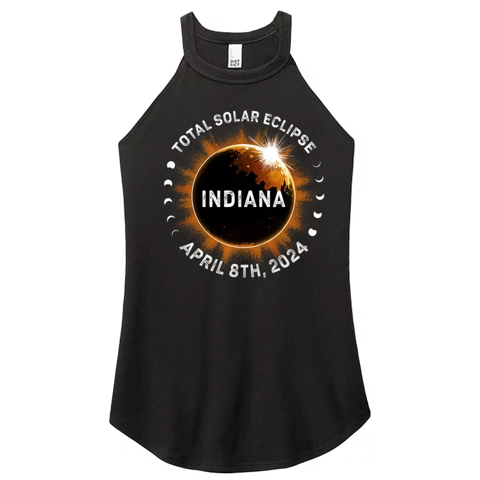 Total Solar Eclipse Path Of Totality April 8th 2024 Indiana Women’s Perfect Tri Rocker Tank