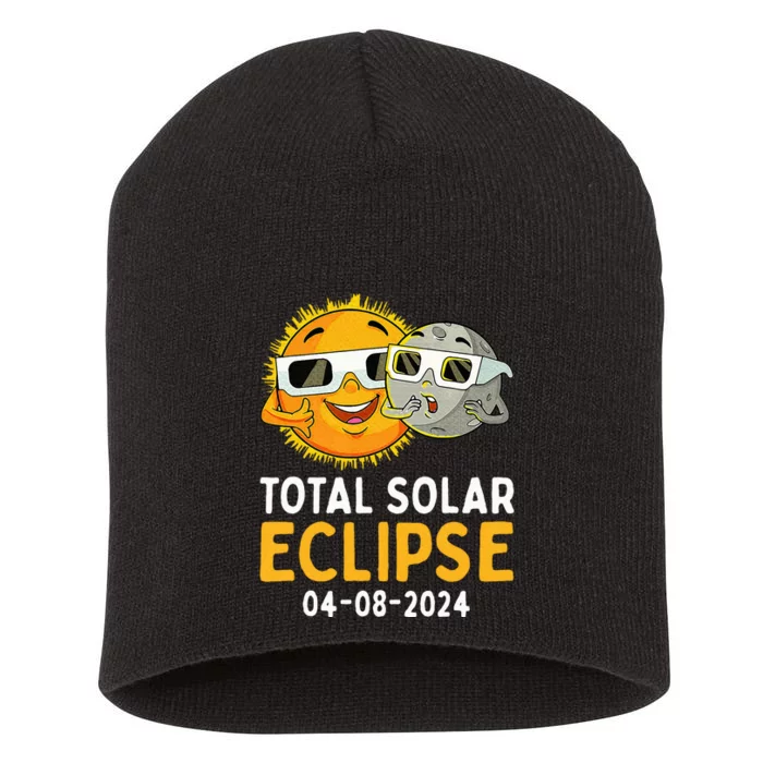 Total Solar Eclipse April 8 2024 Short Acrylic Beanie