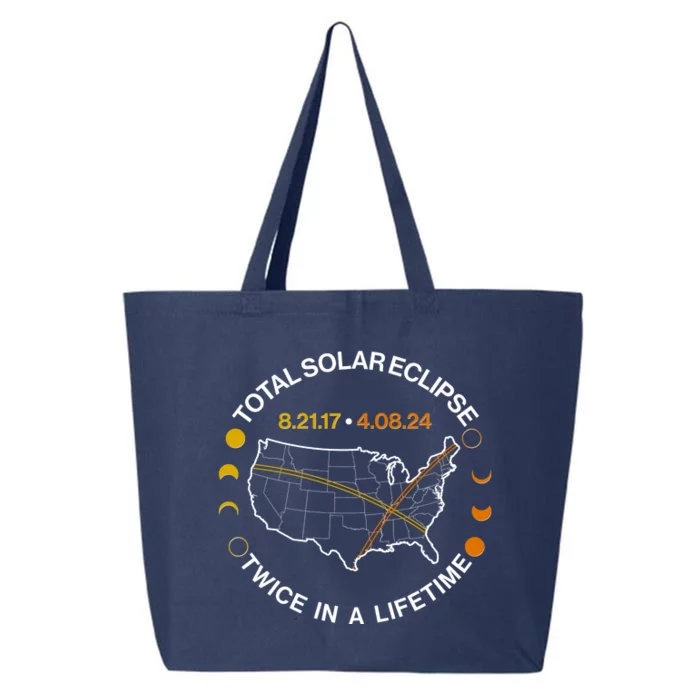 Total Solar Eclipse Twice In A Lifetime Aug 21 2017 April 08 2024 25L Jumbo Tote