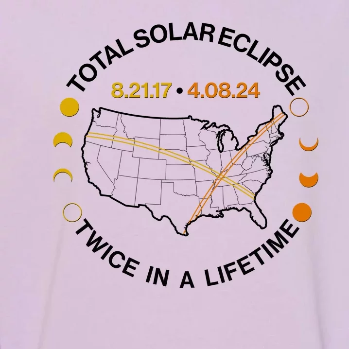 Total Solar Eclipse Twice In A Lifetime Aug 21 2017 April 08 2024 Garment-Dyed Sweatshirt