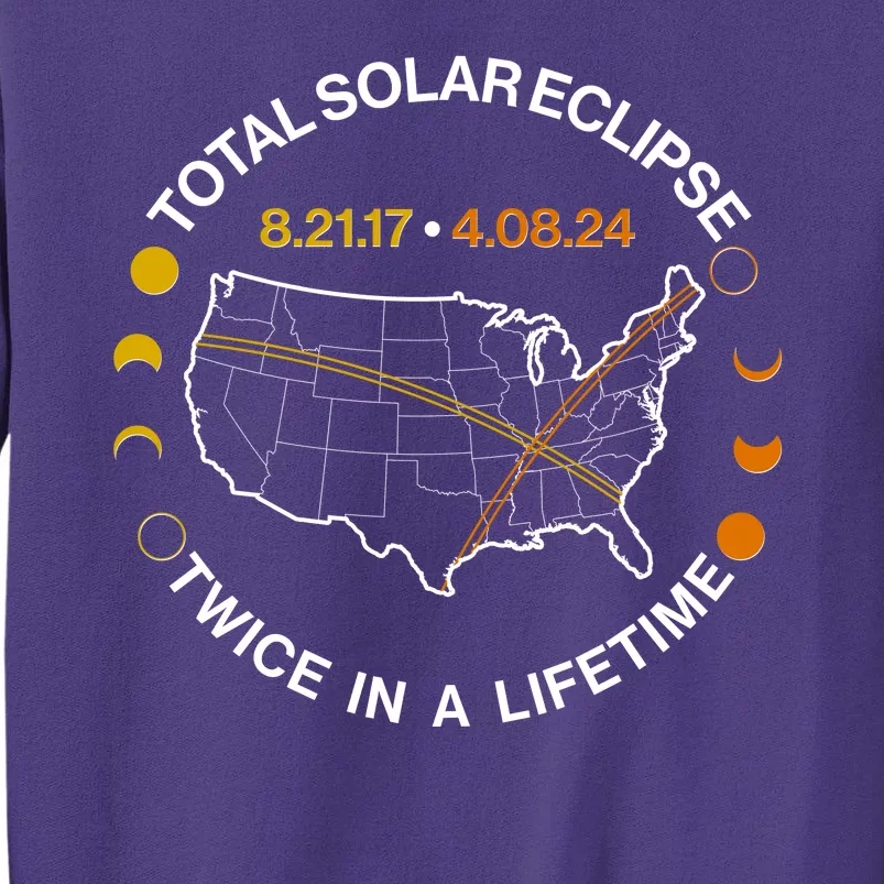 Total Solar Eclipse Twice In A Lifetime Aug 21 2017 April 08 2024 Sweatshirt