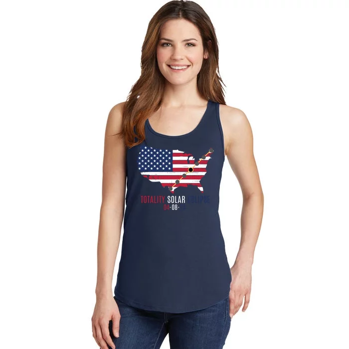 Total Solar Eclipse 2024 April 8 2024 Rare Celestial Eclipse Totality 2024 Ladies Essential Tank