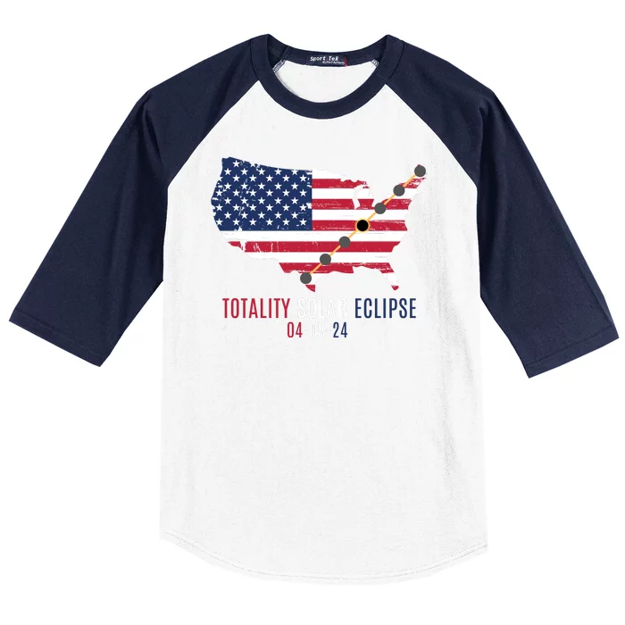 Total Solar Eclipse 2024 April 8 2024 Rare Celestial Eclipse Totality 2024 Baseball Sleeve Shirt