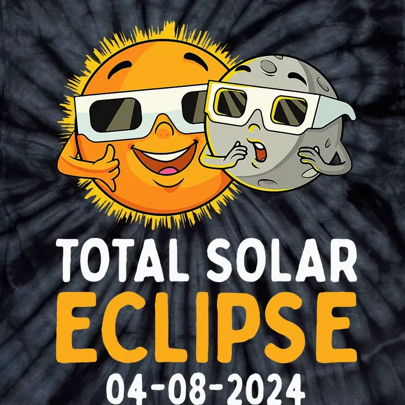 Total Solar Eclipse 2024 Glasses Funny Sun Moon Tie-Dye T-Shirt