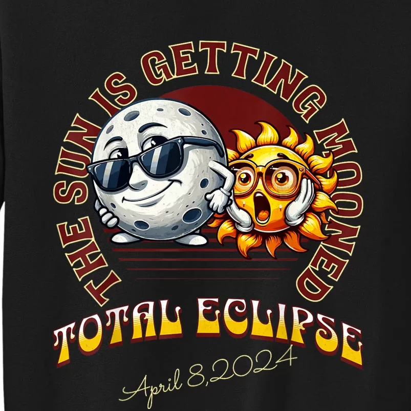 Total Solar Eclipse Chase 2024 Sun Is Getting Mooned Tall Sweatshirt