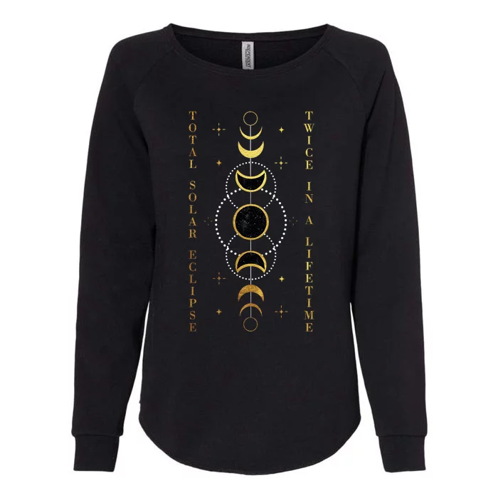 Total Solar Eclipse Twice In Lifetime April 08 2024 Gift Design Womens California Wash Sweatshirt