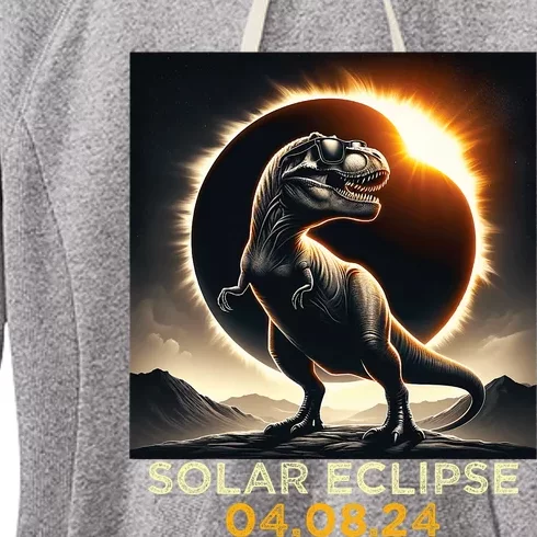 Total Solar Eclipse Trex April 8 2024 America Solar Eclipse Women's Fleece Hoodie