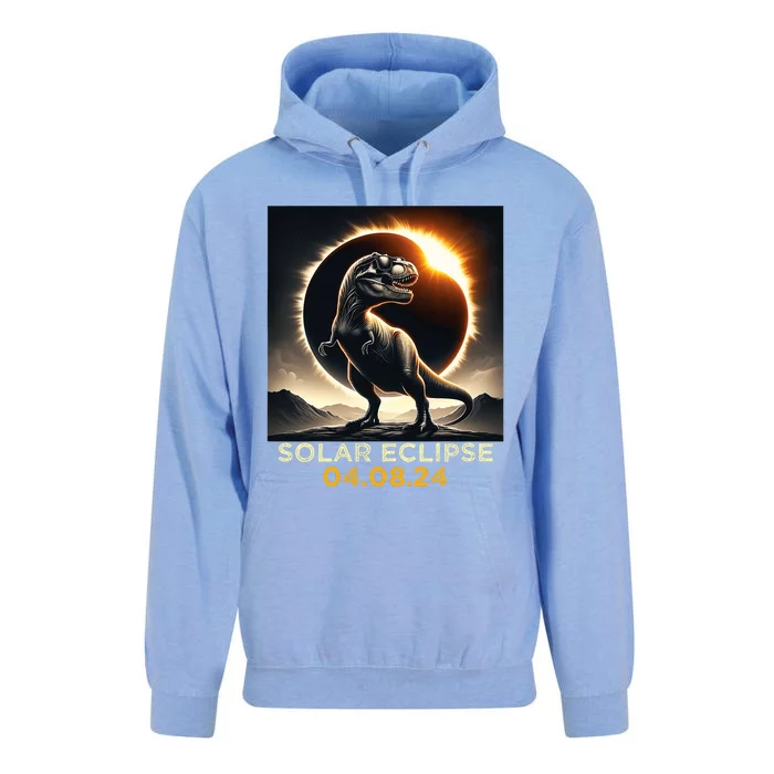 Total Solar Eclipse Trex April 8 2024 America Solar Eclipse Unisex Surf Hoodie