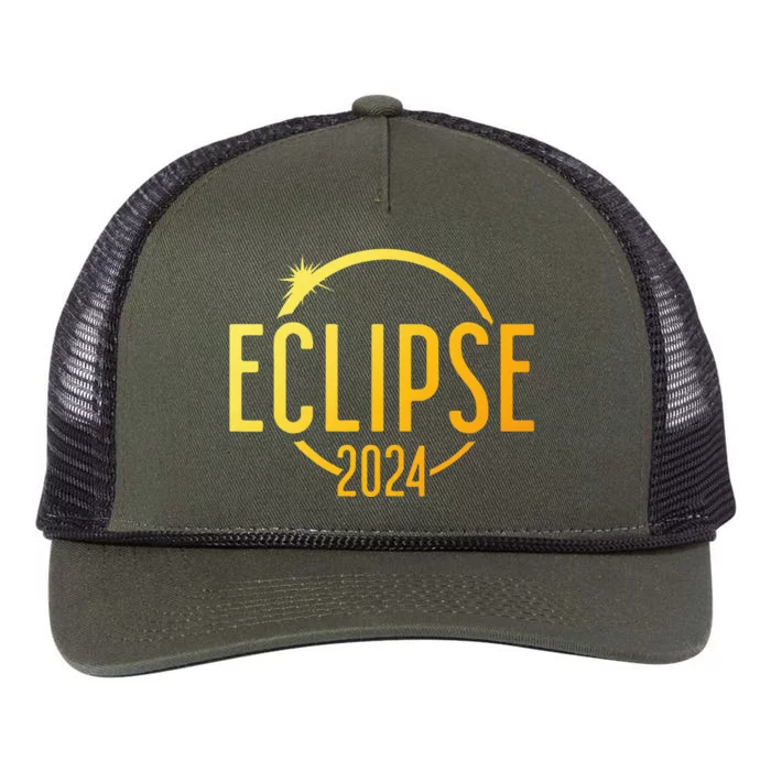 Total Solar Eclipse 4.08.24 Retro Rope Trucker Hat Cap