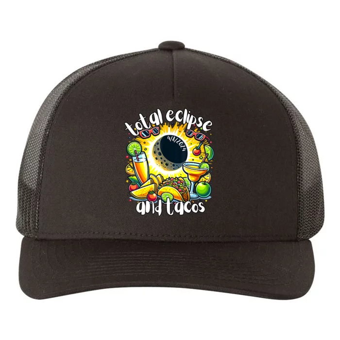 Total Solar Eclipse And Tacos 8th April 2024 Yupoong Adult 5-Panel Trucker Hat