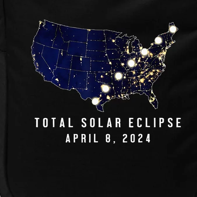 Total Solar Eclipse Map Of The Usa 4.08.2024 Impact Tech Backpack