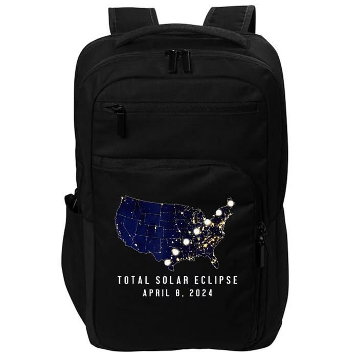 Total Solar Eclipse Map Of The Usa 4.08.2024 Impact Tech Backpack