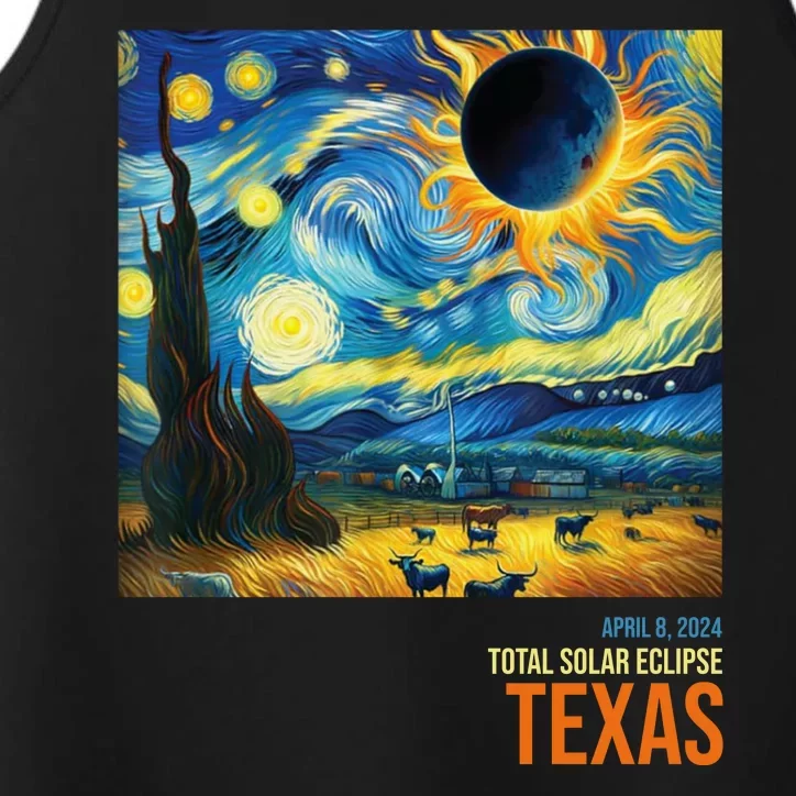 Total Solar Eclipse 2024 Texas Painting Performance Tank