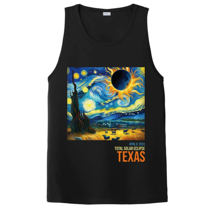 Total Solar Eclipse 2024 Texas Painting Performance Tank