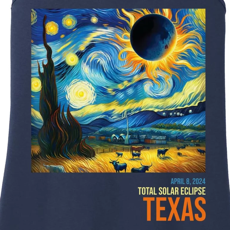 Total Solar Eclipse 2024 Texas Painting Ladies Essential Tank