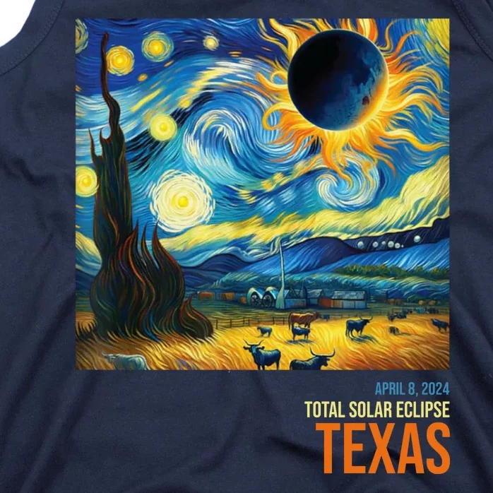 Total Solar Eclipse 2024 Texas Painting Tank Top