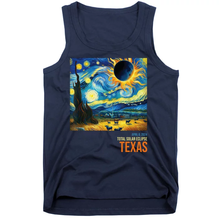 Total Solar Eclipse 2024 Texas Painting Tank Top